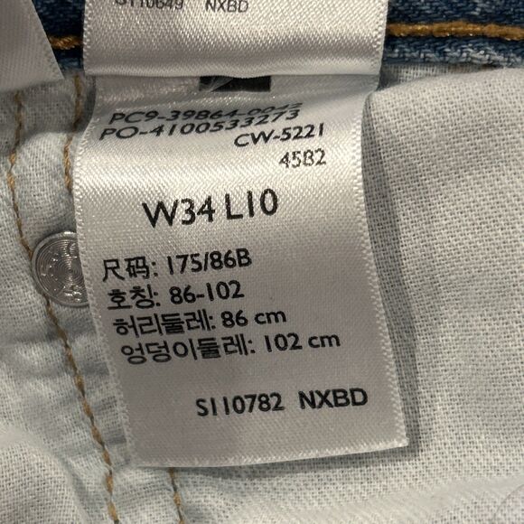 Levis 405 Shorts Mens 34 Blue Jorts Denim Medium Wash American Dad Y2K - Picture 4 of 6